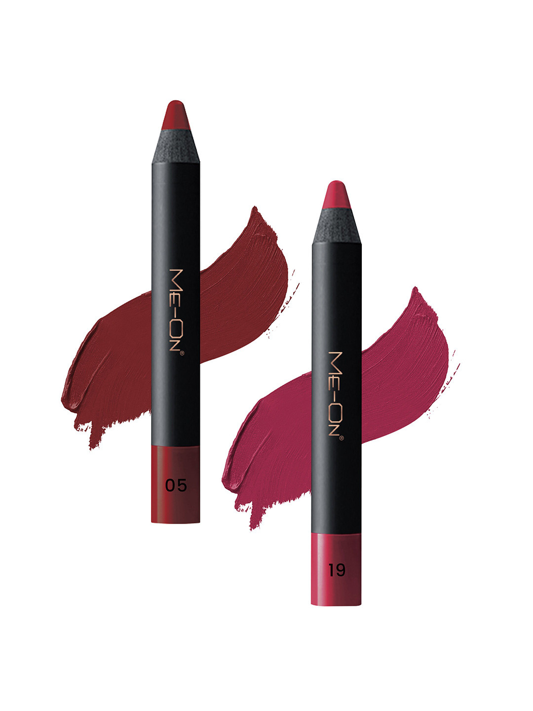 ME-ON Set of 2 Photoface Long Lasting Matte Finish Lip Crayon - Shade 05 & 19