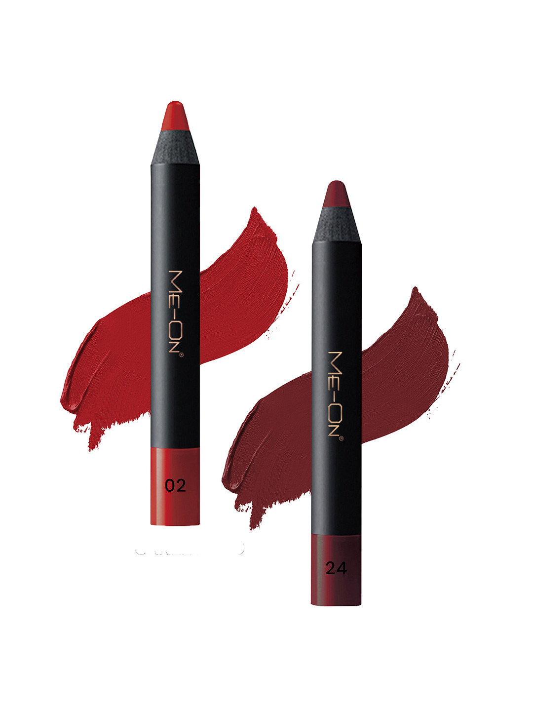 ME-ON 2-Pcs Photoface Long-Lasting Lip Crayon - Shade 02 & 24