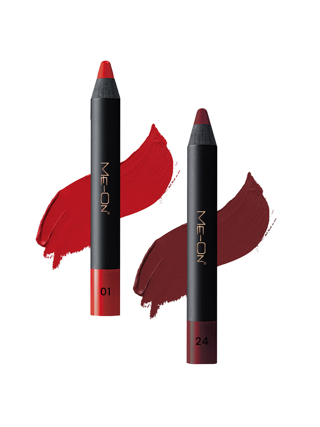 ME-ON Set of 2 Photoface Long Lasting Lip Crayon - 3.6g Each - Shade 01-24