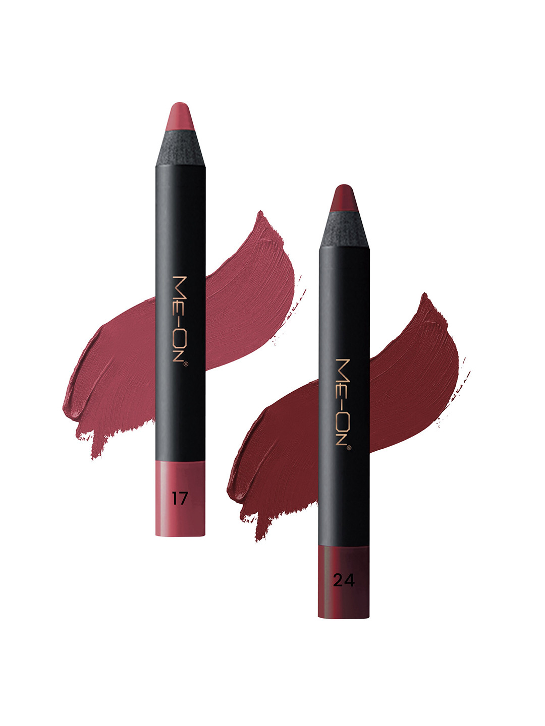 ME-ON Set of 2 Photoface Long Lasting Matte Finish Lip Crayon - Shade 17 & 24