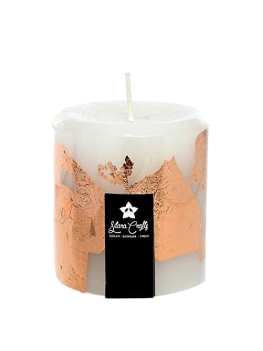 Sitara Crafts Foil finish Scented 1 Wick Scented Solid Tapered Regular Pillar Candles