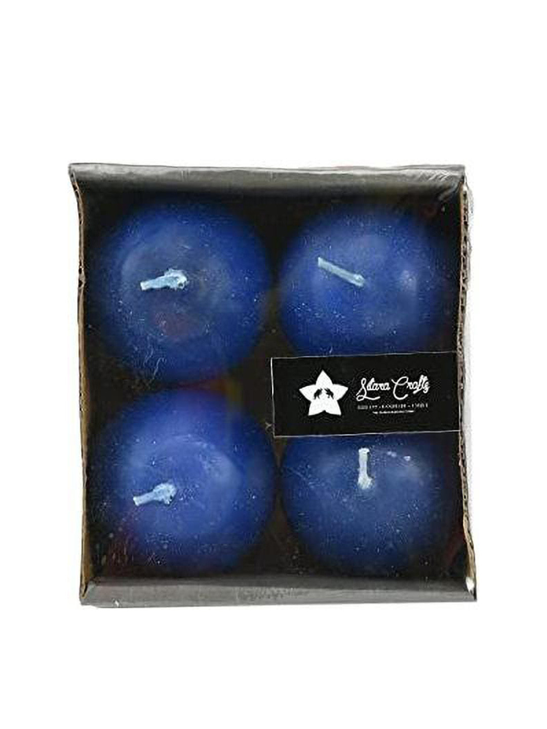 Sitara Crafts Sphere Ball 4Pcs Smokeless 1 Wick Solid Round Regular Tea Light Candles