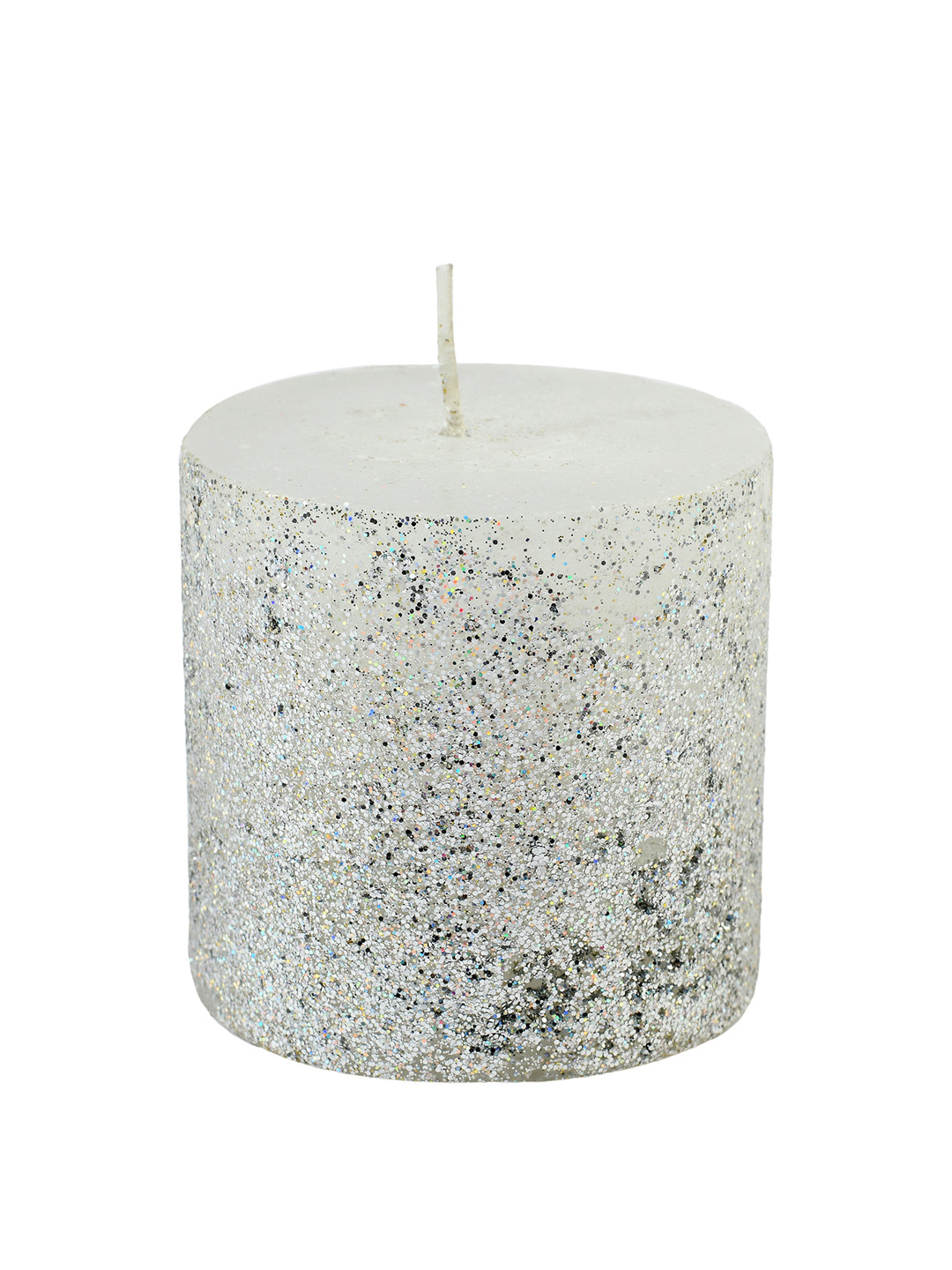 Sitara Crafts Sparkle Finish Premium Wax Smokeless Solid Tapered Regular Pillar Candles