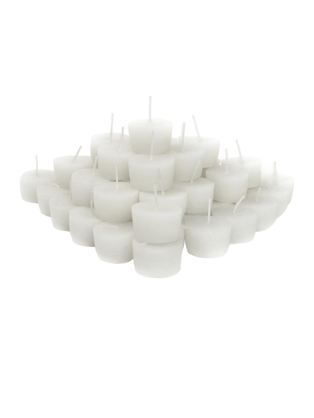 Sitara Crafts Votive 150Pcs Smokeless 1 Wick Solid Geometric Regular Tea Light Candles