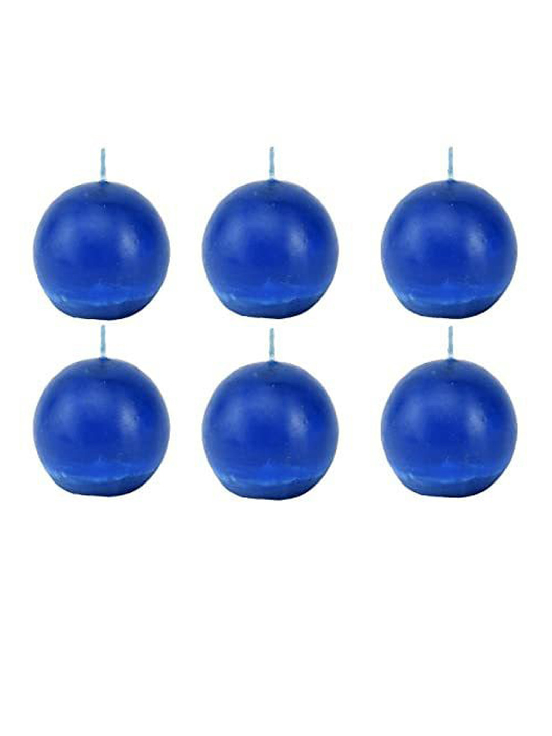 Sitara Crafts Sphere Ball 6Pcs Smokeless 1 Wick Solid Round Regular Tea Light Candles