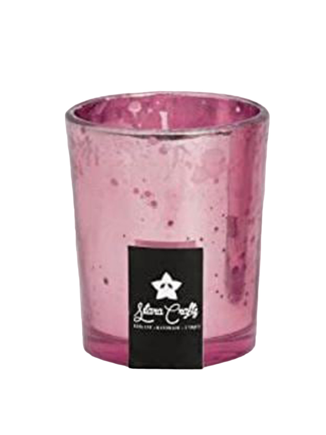 Sitara Crafts Mercury Glass Strong 2Pcs Pink Mercury Abstract Jar Candles