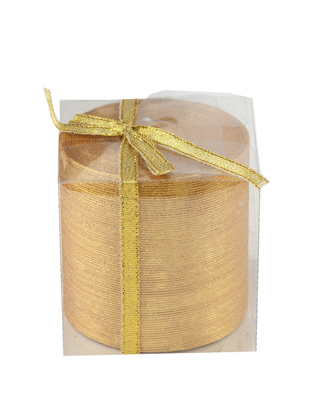 Sitara Crafts Golden Rustic Smokeless 1 Wick Solid Tapered Regular Pillar Candles