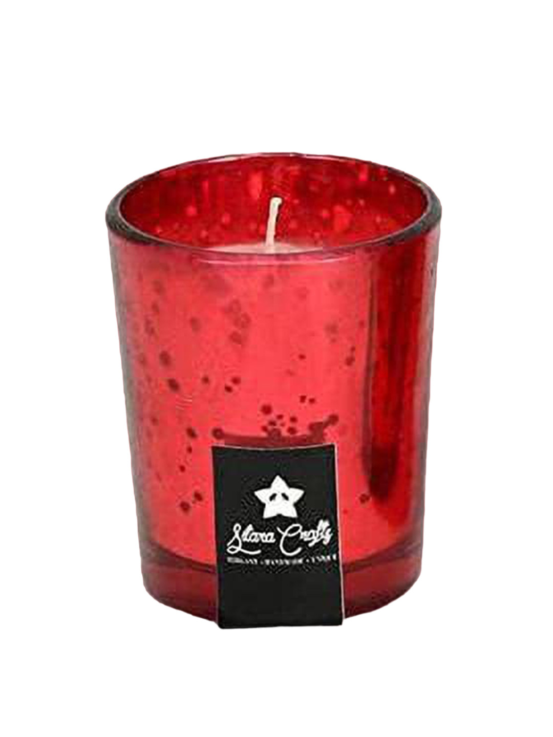 Sitara Crafts Mercury Glass Strong s 2Pcs Red Mercury Abstract Jar Candles