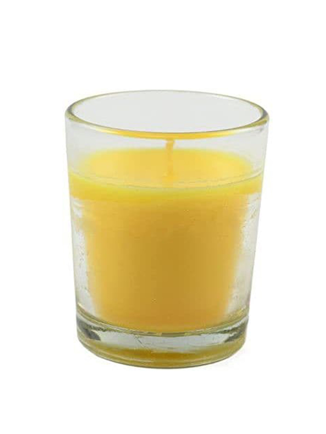 Sitara Crafts Aromatherapy Glass 1 Wick Lemon Grass Solid Geometric Regular Jar Candles