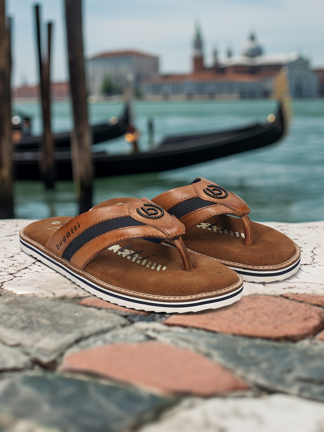 Bugatti Cobie Men Leather Comfort Sandals