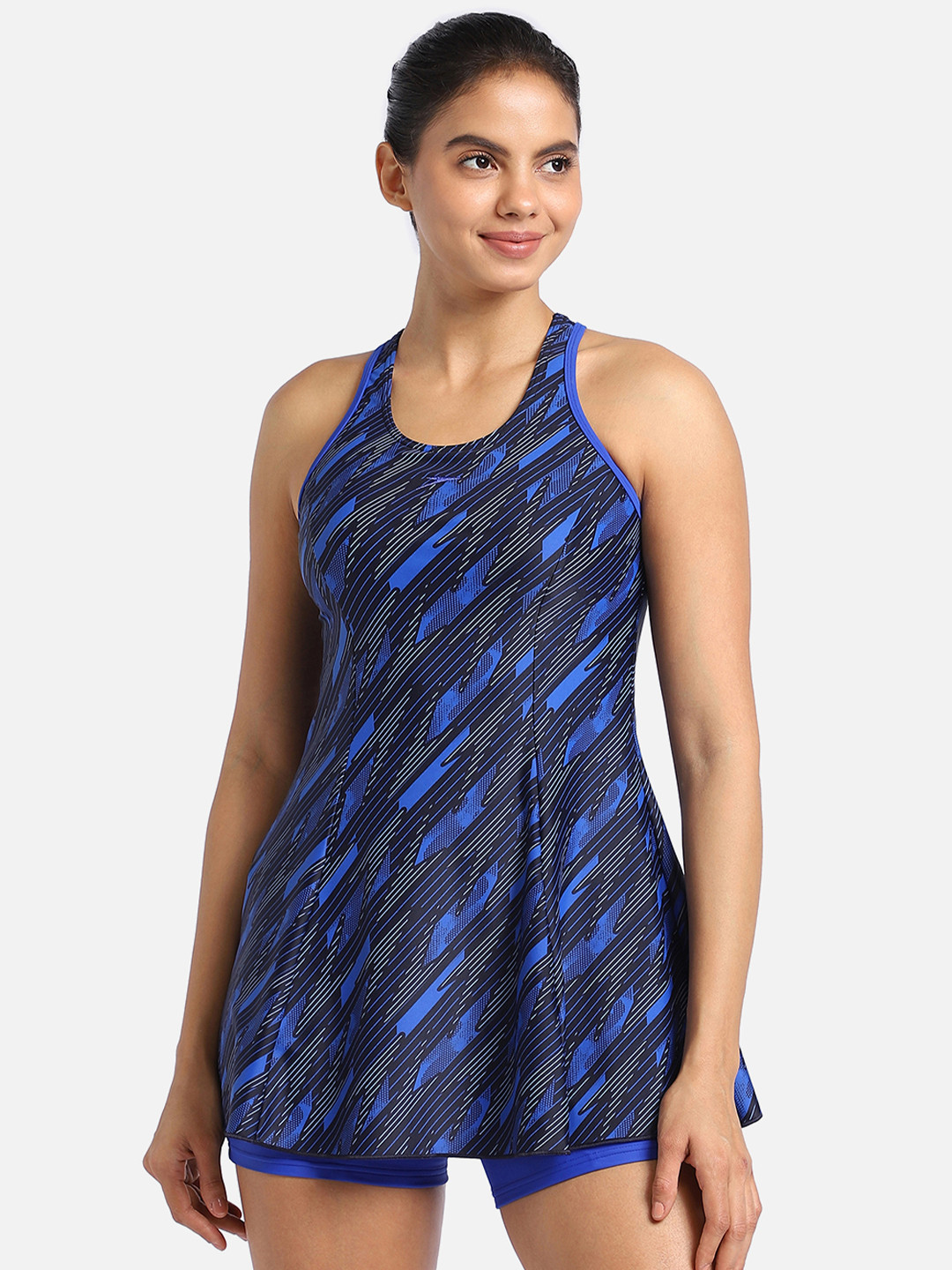 Speedo Hyperboom Printed Racer Back Swimdress