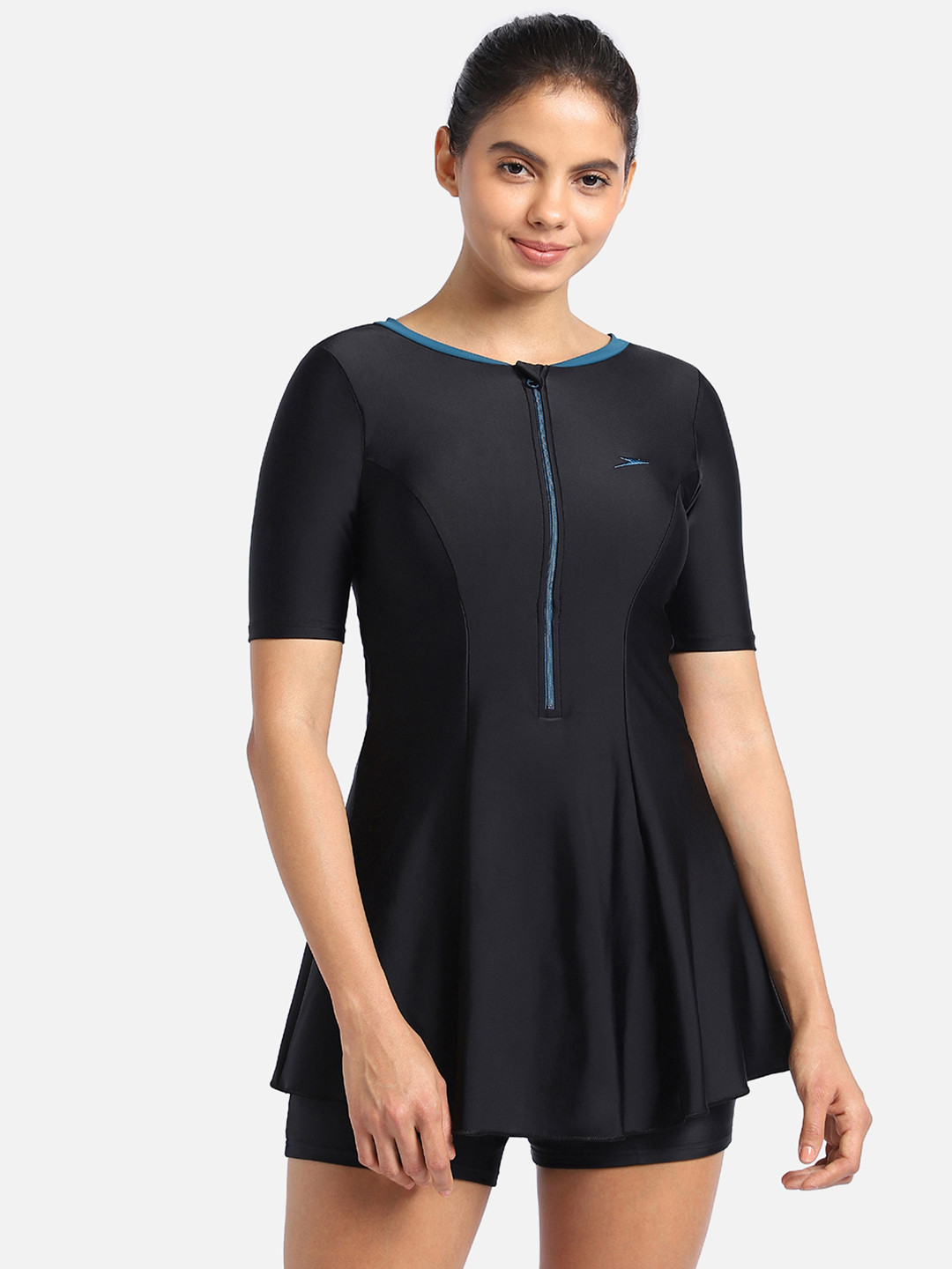 Speedo Short Sleeves Closedback Swimdress