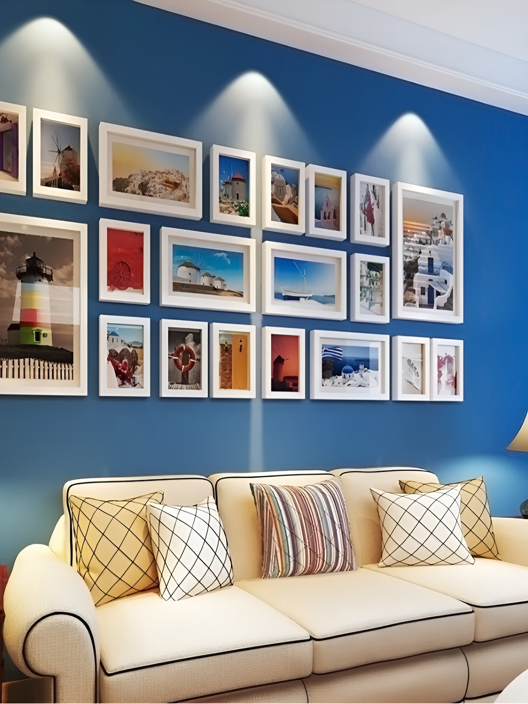 ArtzFolio White 20 Pieces Wooden Wall Photo Frames