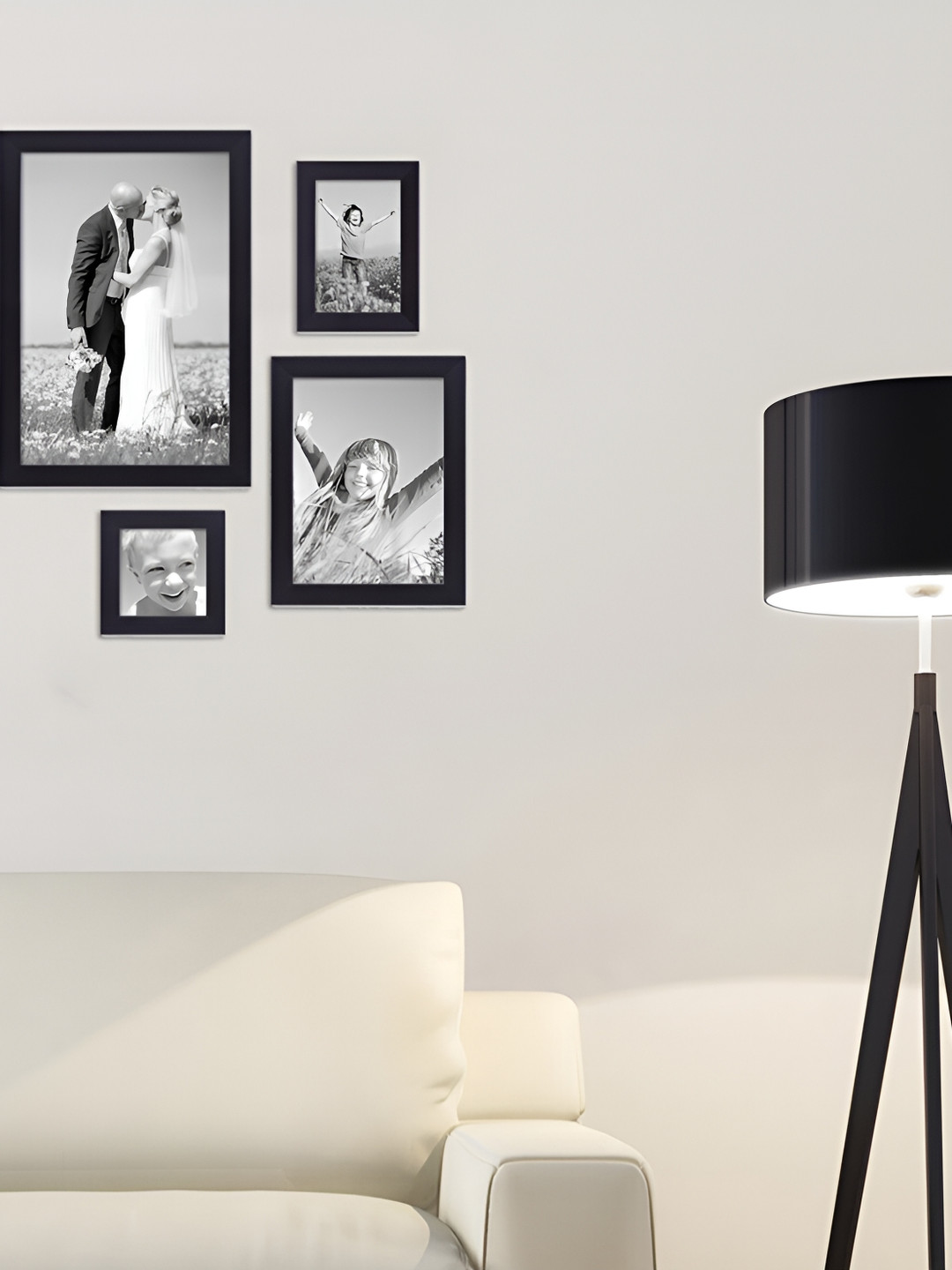 ArtzFolio Black 4 Pieces Wooden Wall Photo Frames