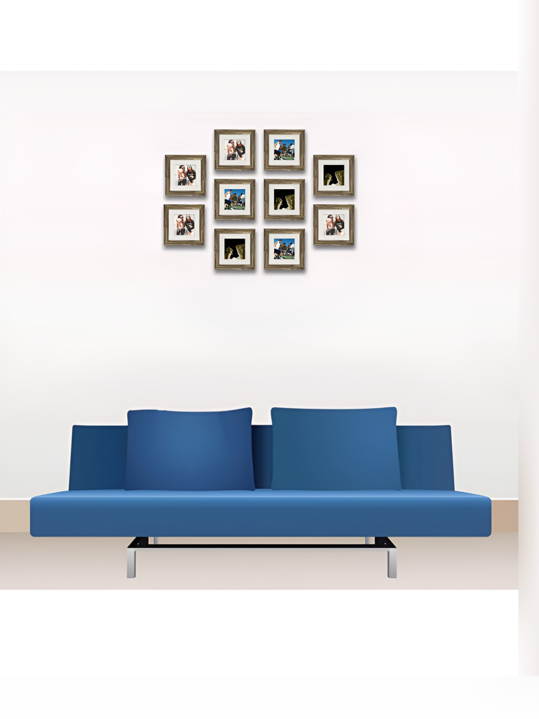 ArtzFolio Copper Toned 10 Pieces Wooden Wall Photo Frames