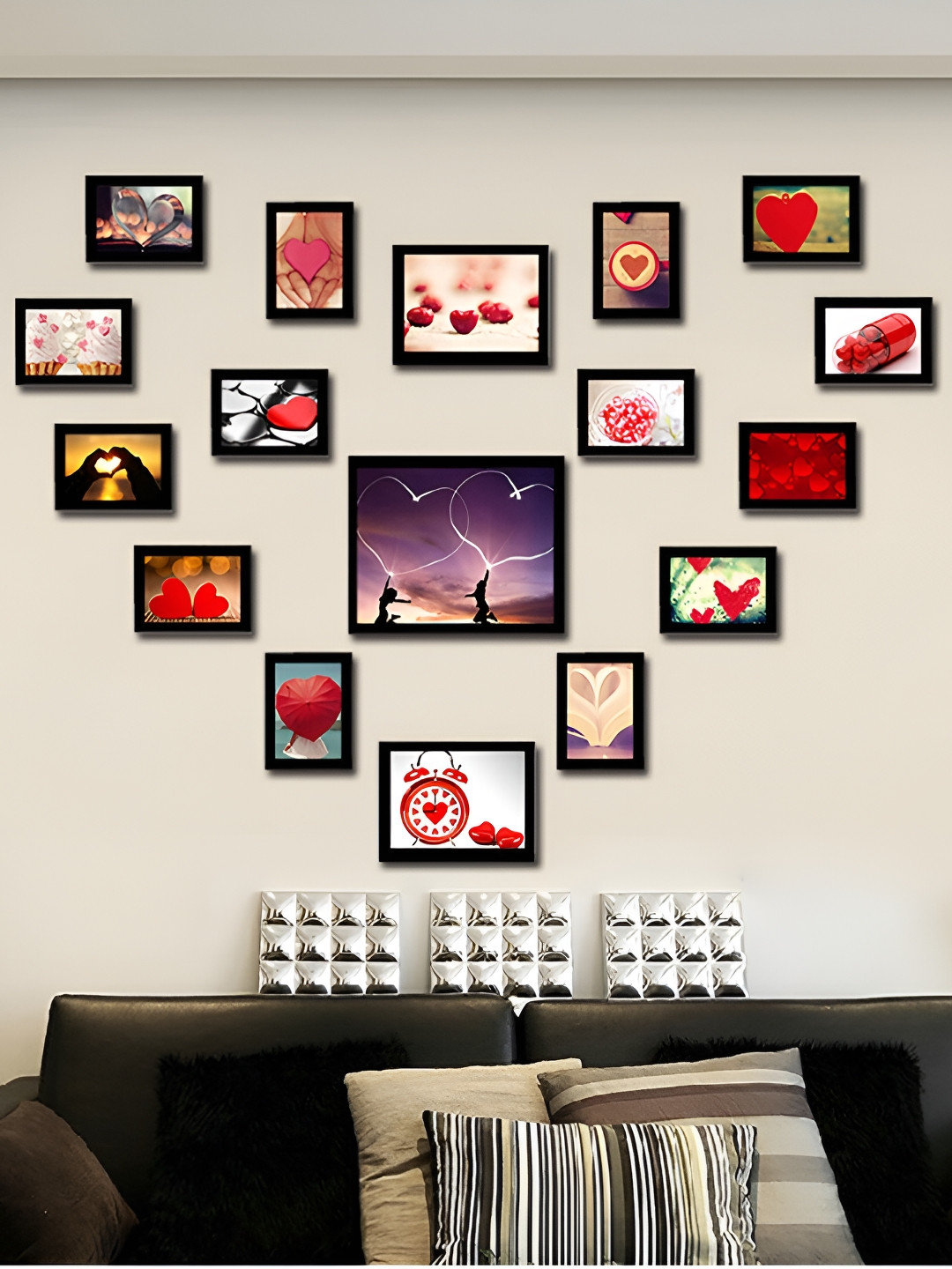 ArtzFolio Black 17 Pieces Wooden  Wall Photo Frames