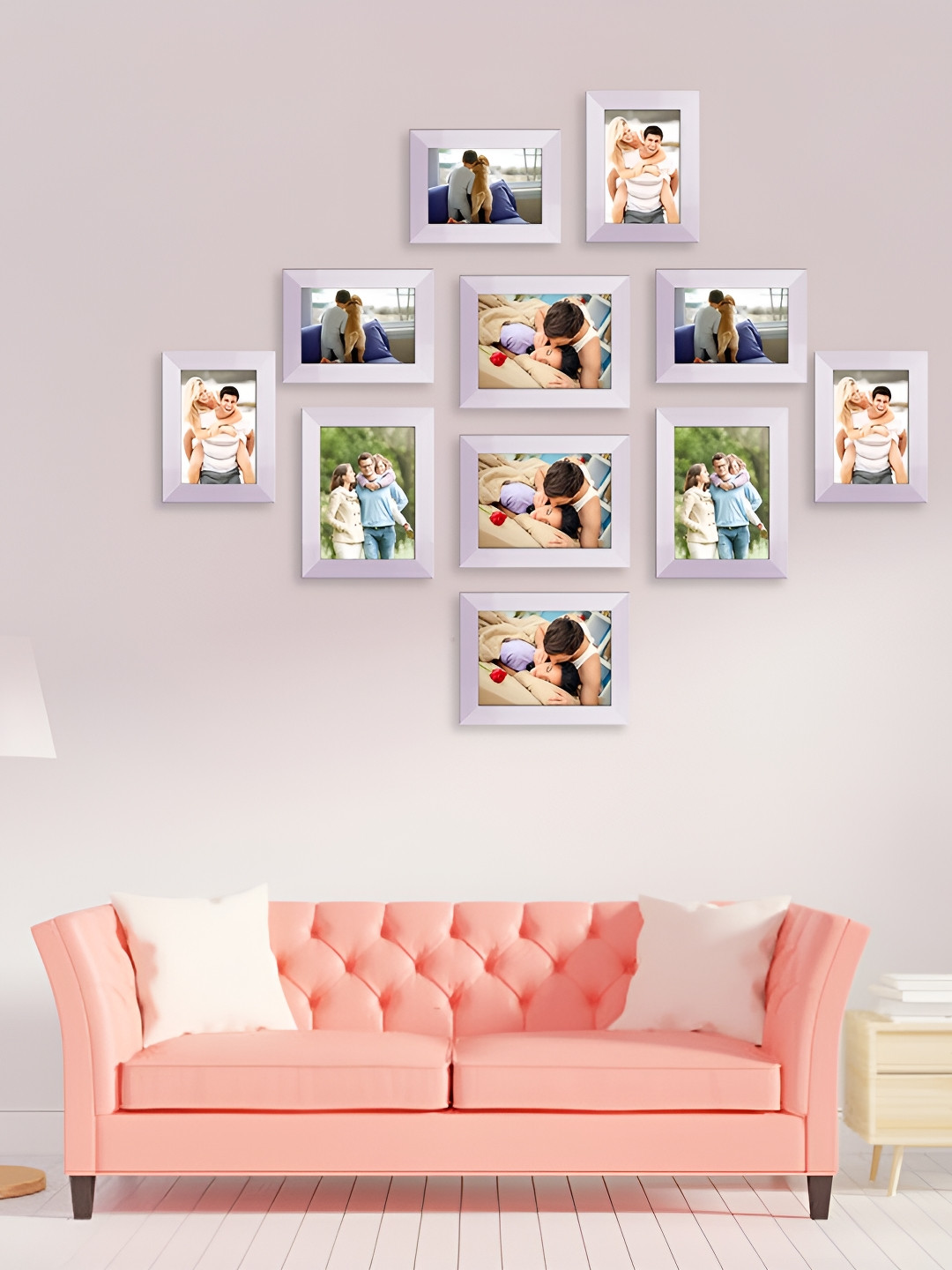 ArtzFolio White 11 Pieces Wooden Wall Photo Frames