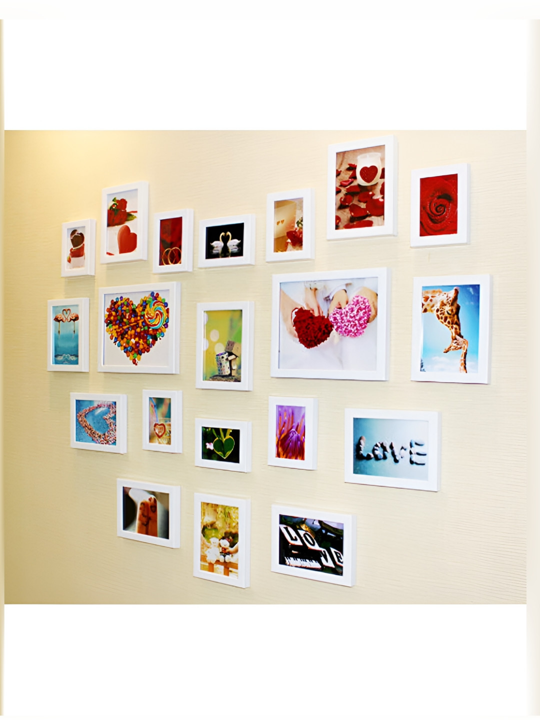 ArtzFolio White 20 Pieces Wooden Wall Photo Frames