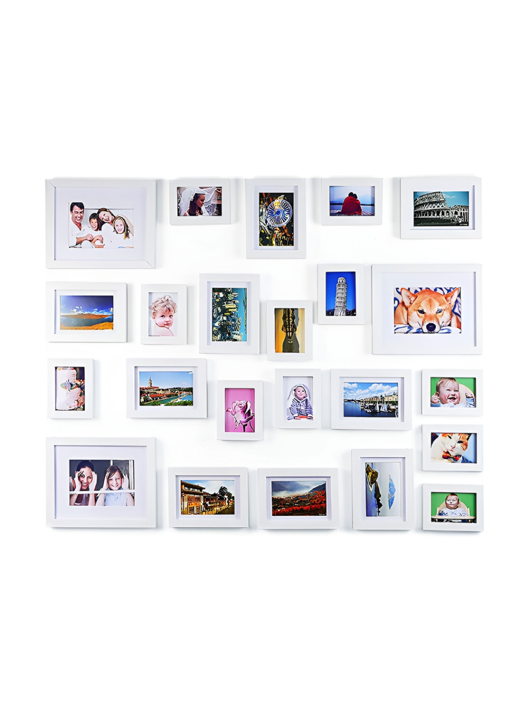 ArtzFolio White 23Pcs Wooden Wall Photo Frames
