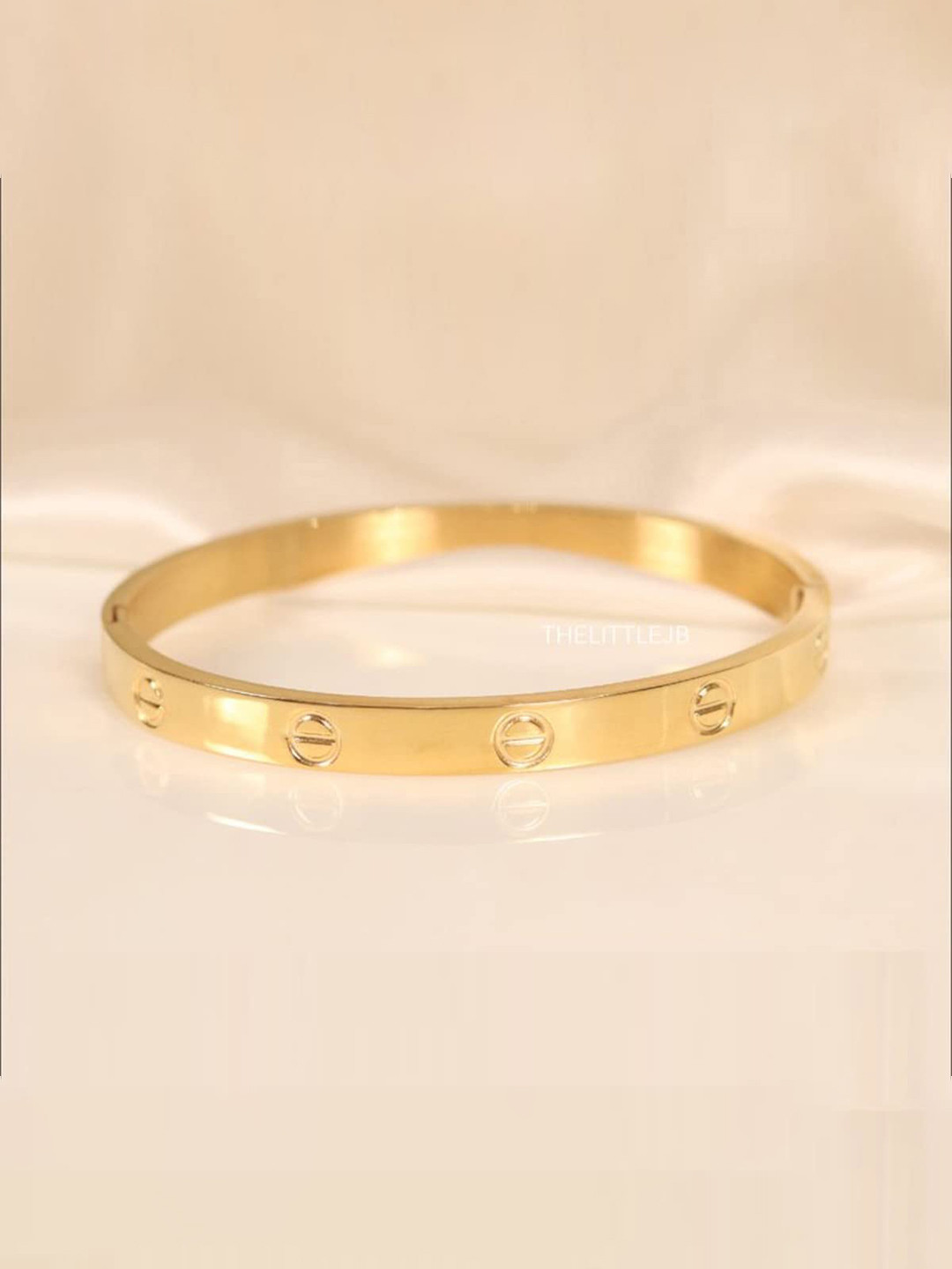 The Pari Stainless Steel Gold Plated Bangle-Style Bracelet