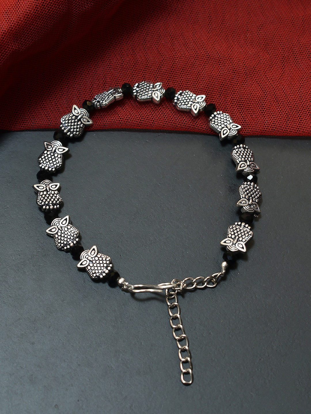 The Pari Silver-Plated Owl Charm Bracelet