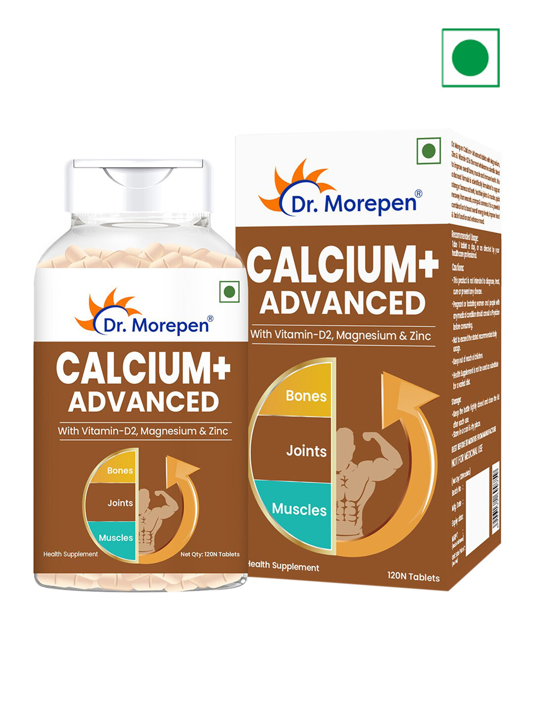 Dr. Morepen Calcium+ Advanced Tablets- 120 Tablets