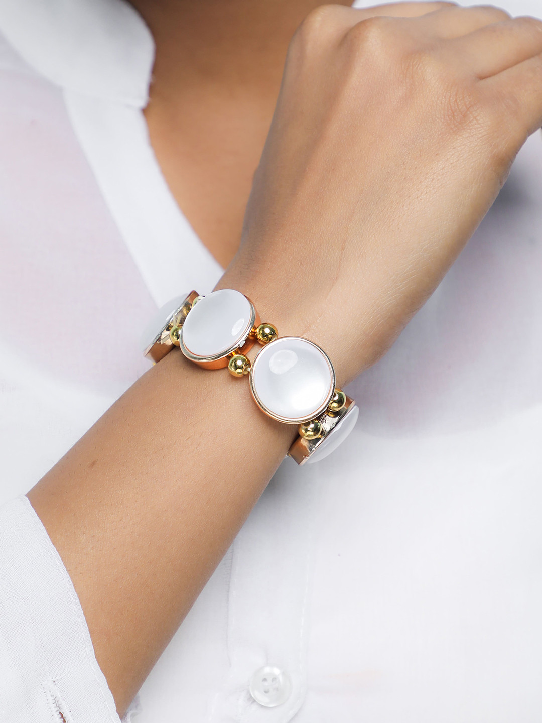 VOJ Stainless Steel Gold Plated Bracelet