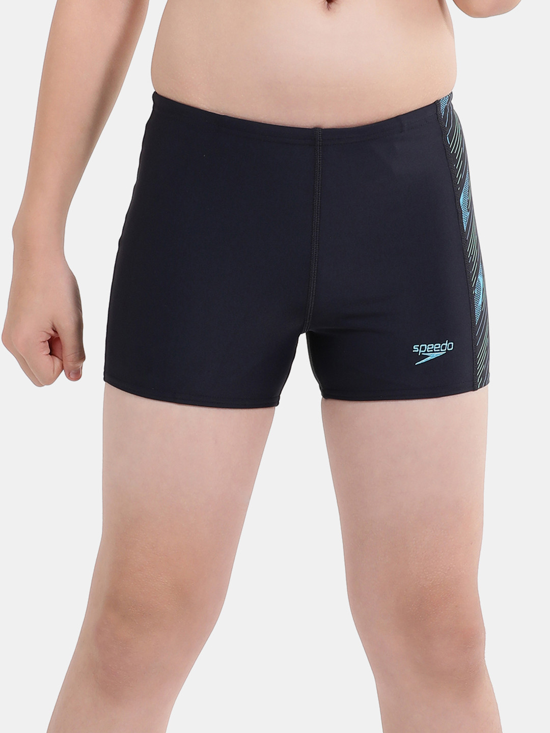 Speedo Boys Printed Detailed Mid-Rise Swim Bottoms