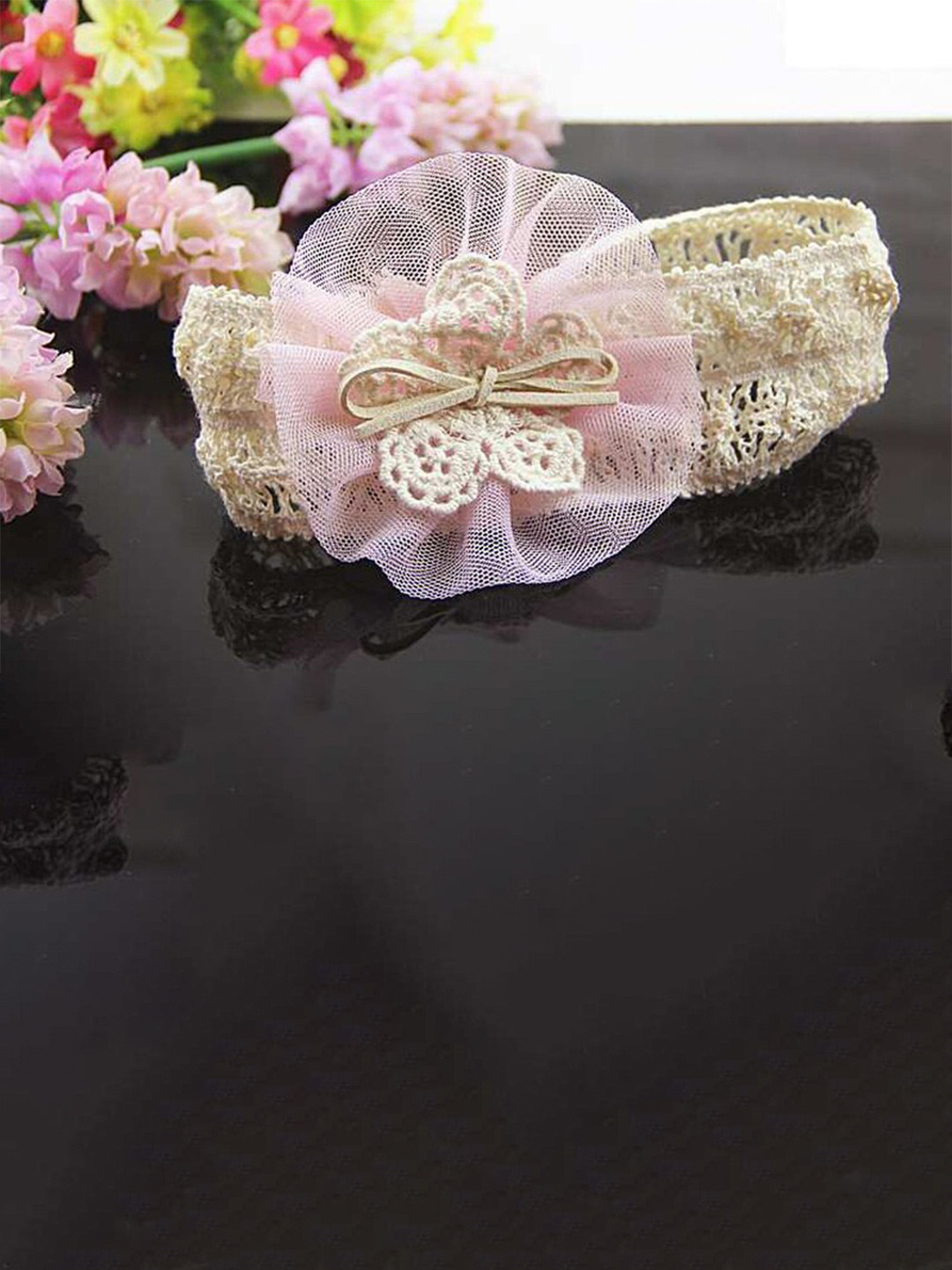 BAESD Infant Girls Lace Chiffon Flower Hairband