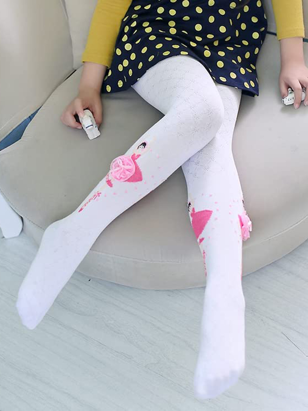 SYGA Girls Self-Design Skin Friendly Pantyhose Knitted Stockings