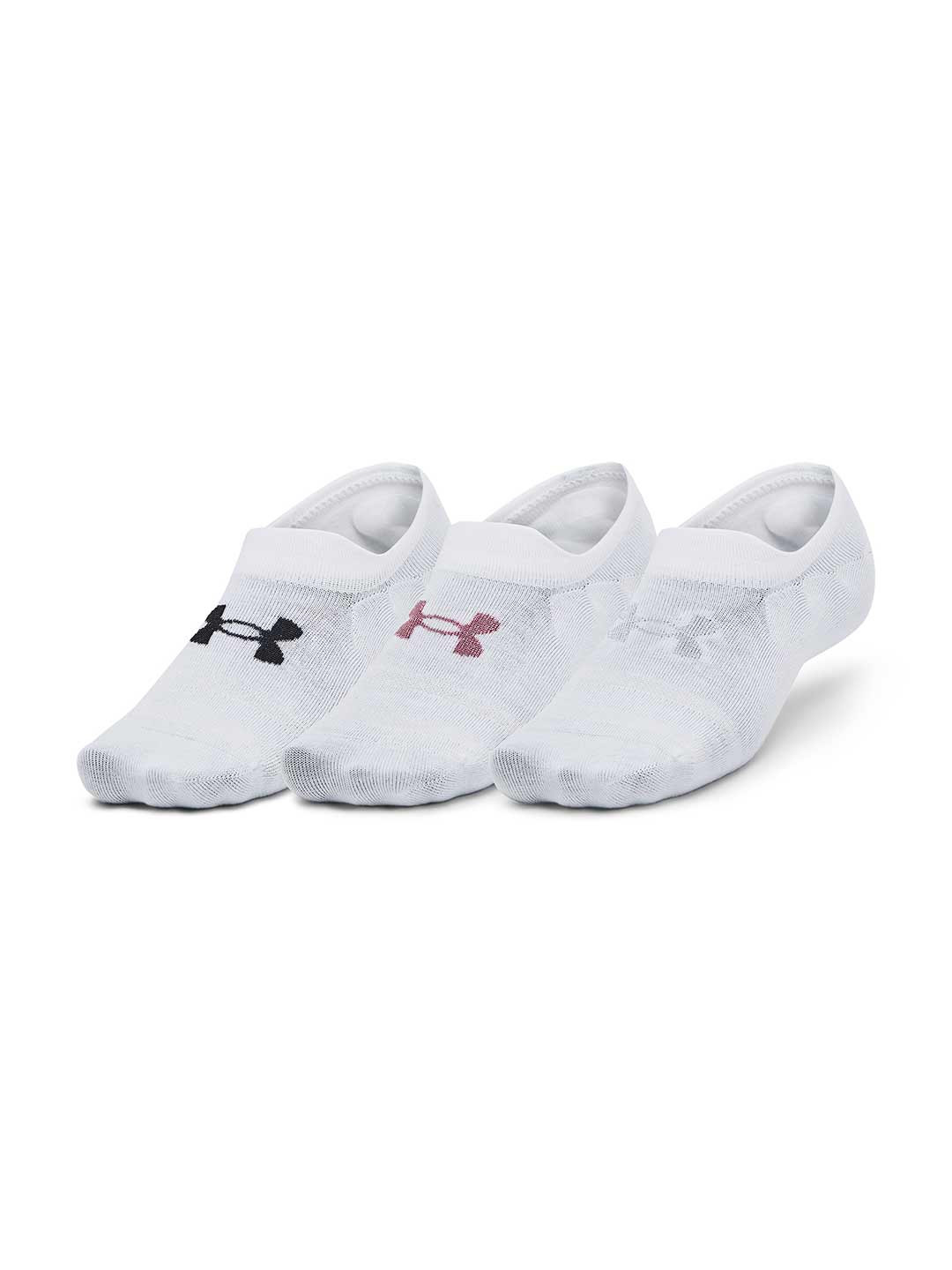 UNDER ARMOUR Unisex Pack Of 3 Brand Logo Detail Essential Ultra Low Tab Ankle Length Socks