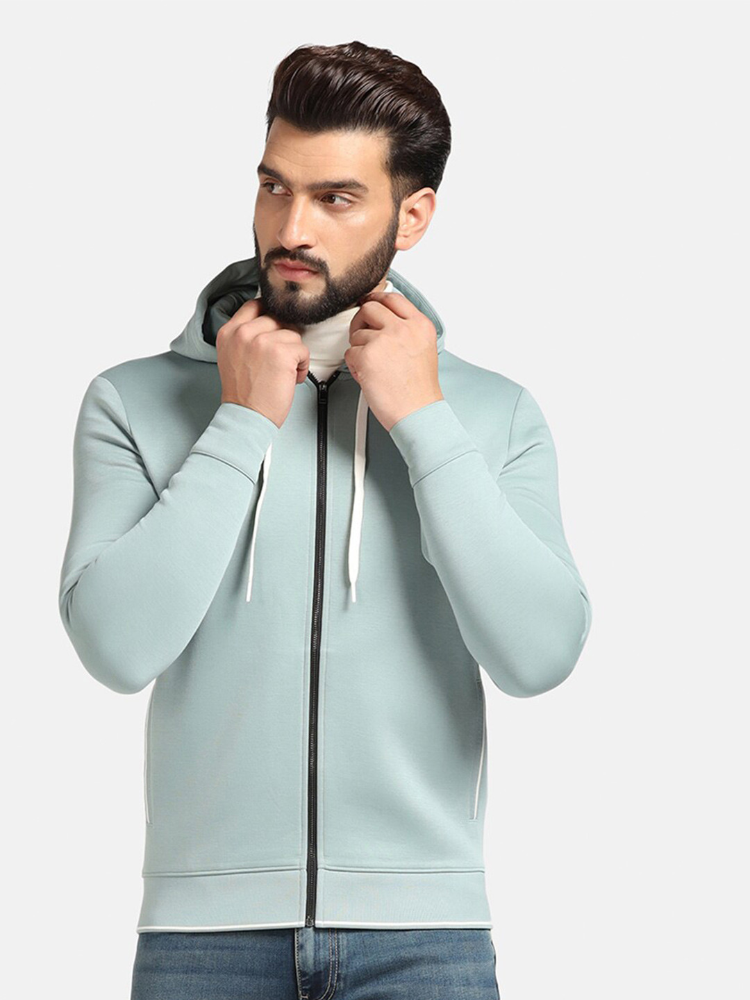 Blackberrys Hooded Front-Open Cotton Sweatshirt