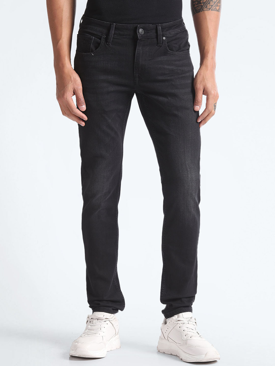 Flying Machine Men Jackson Mid-Rise Super Skinny Fit Light Fade Stretchable Jeans