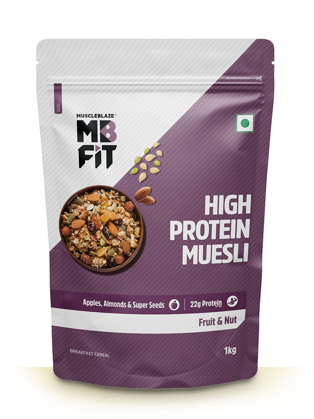 MuscleBlaze  Fruits & Nut High Protein Muesli -1 kg