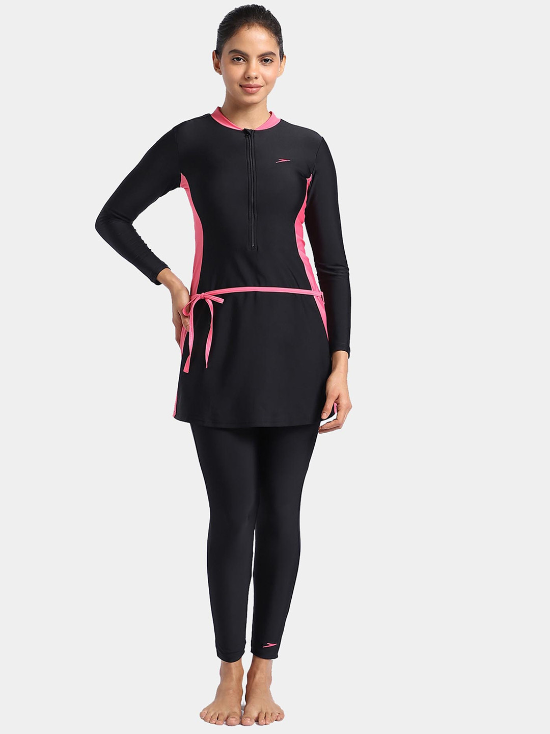 Speedo Colourblocked Zipper Swim Set