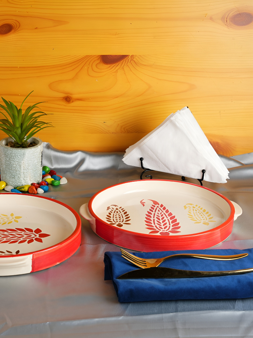 caffeine White 2 Pieces Ceramic Dishwasher Safe Tray
