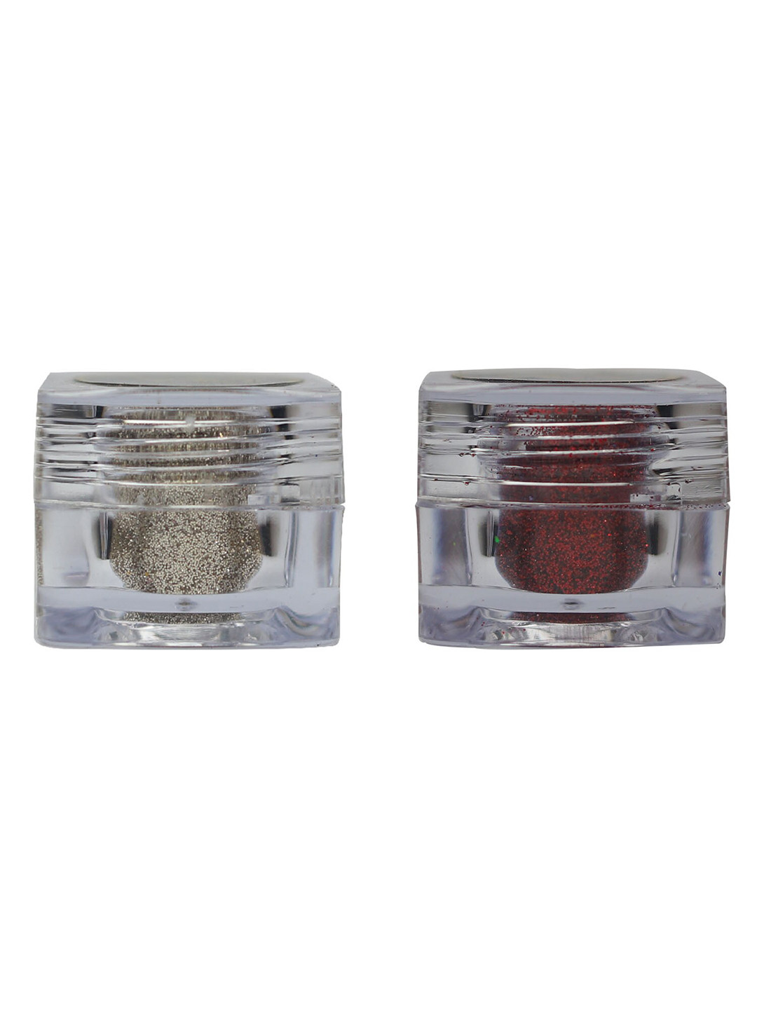 Veoni BELLE Set of 2 Holographic HD Glitter Eyeshadow - Champagne Gold 08 & Ruby Red 02