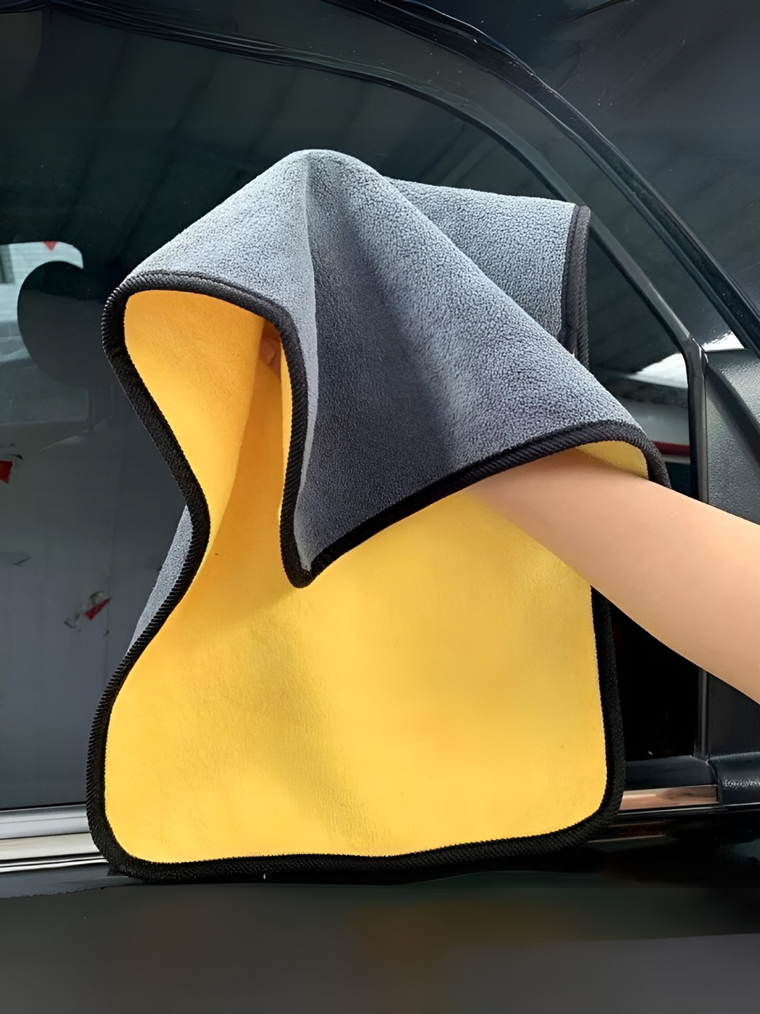 YELONA Yellow & Grey 4Pcs High Absorbent Kitchen Towels