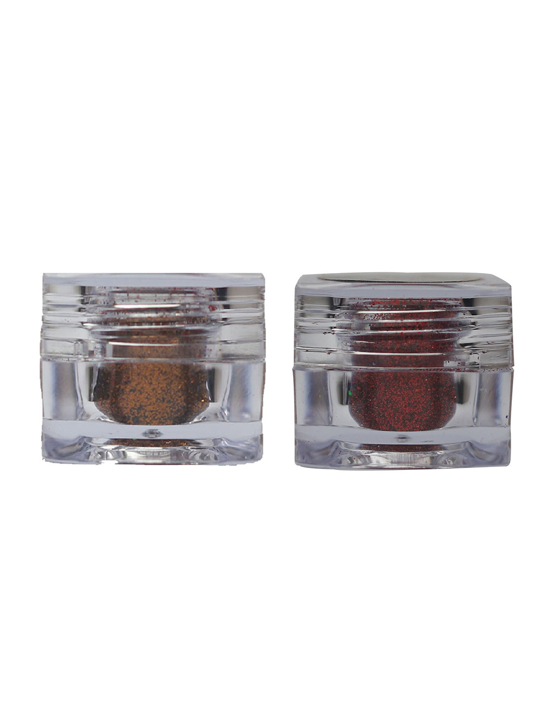Veoni BELLE Set Of 2 HD Holographic Glitter Eyeshadow 5g Each - Copper 13 & Ruby Red 02