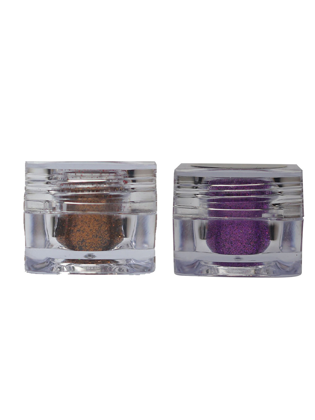 Veoni BELLE Set Of 2 HD Holographic Glitter Eyeshadow 5g Each-Copper 13 & Violet Purple 10