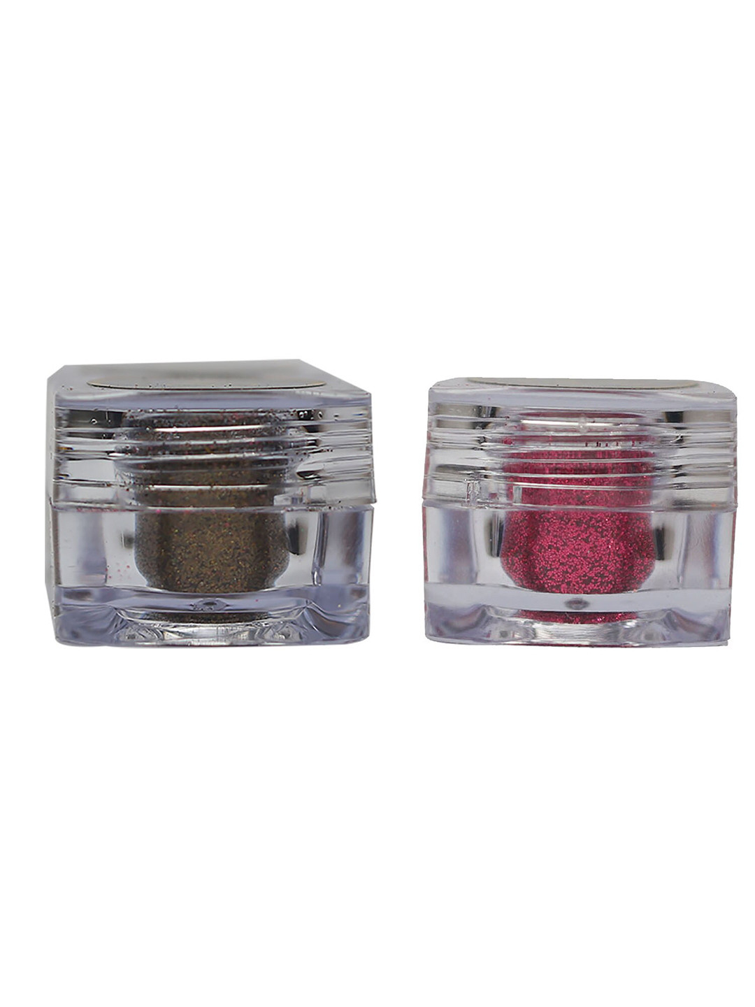 Veoni BELLE Set Of 2 HD Holographic Glitter Eyeshadow - Antique Gold 01 & Dark Pink 04