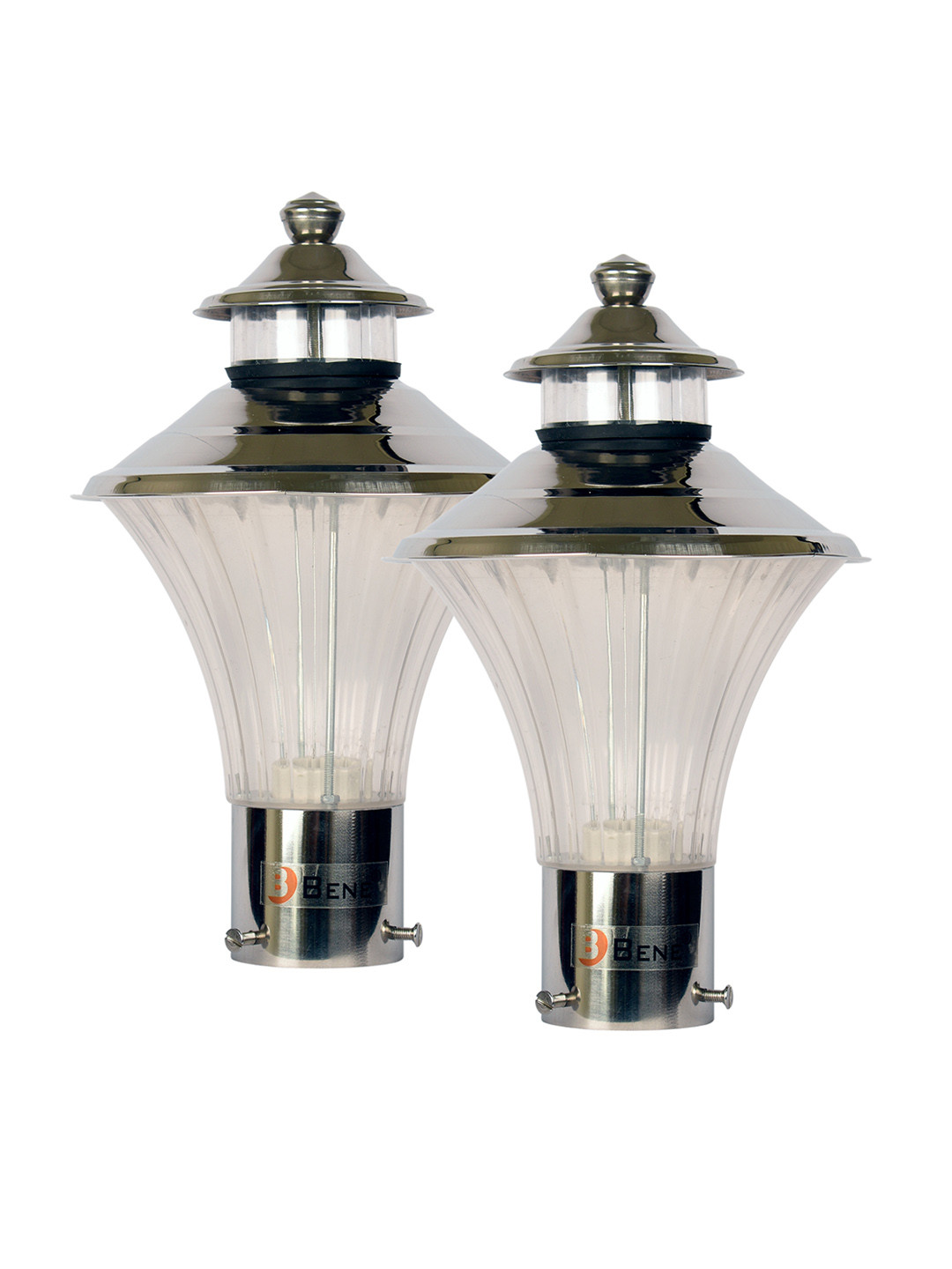 BENE Steel Coloured & White 2 Pieces Waterproof Outdoor Lamps