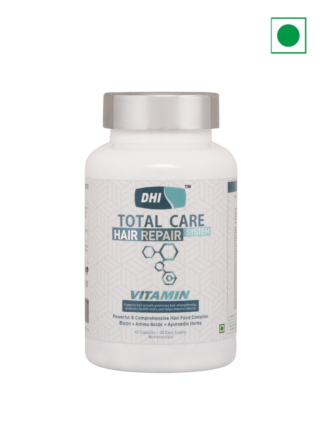 DHI Hair Repair Vitamin Supplements to Support Hair Growth - 60 Capsules