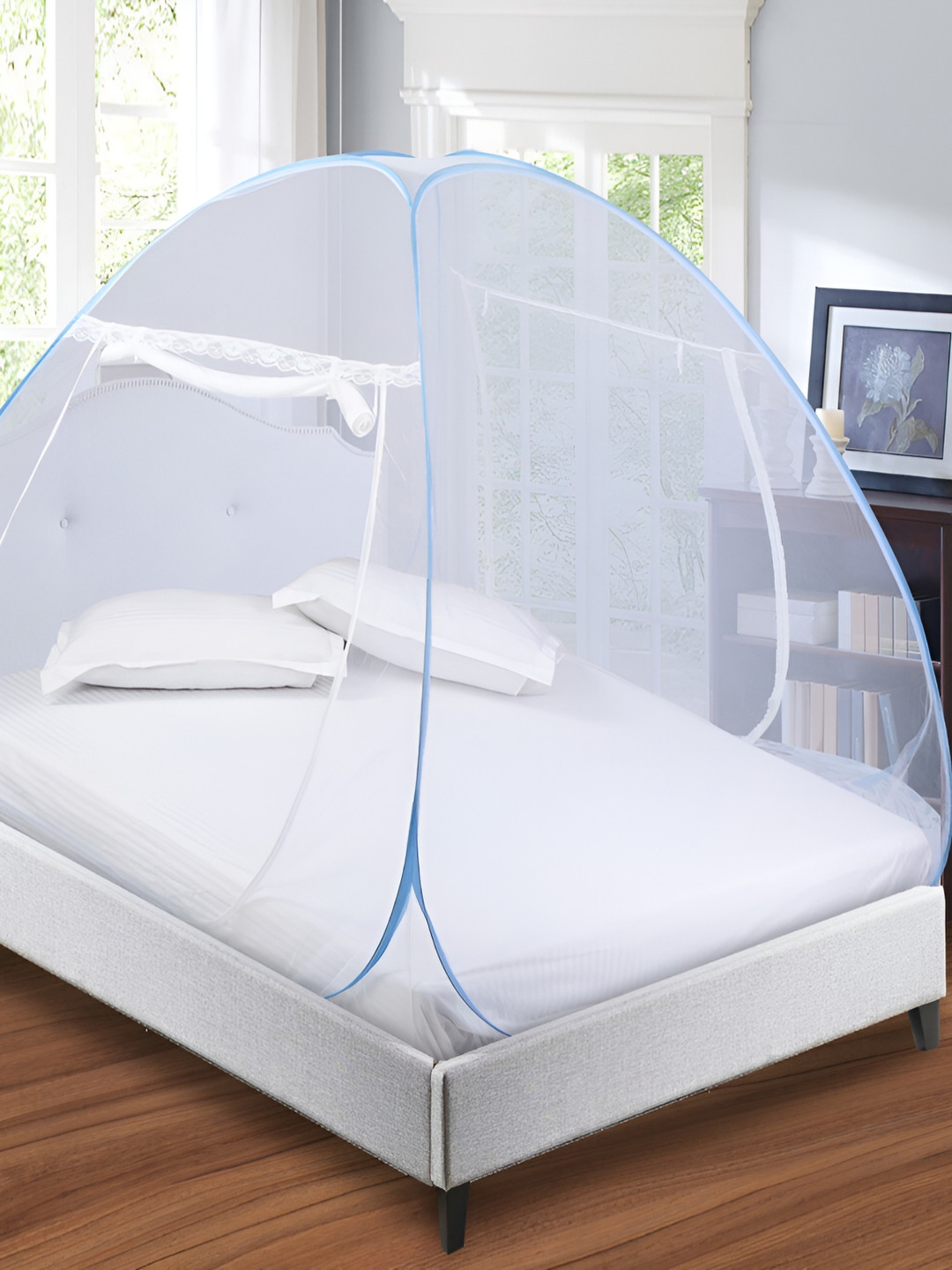 ROYALE HI DESIGN White King Size Tent Mosquito Net