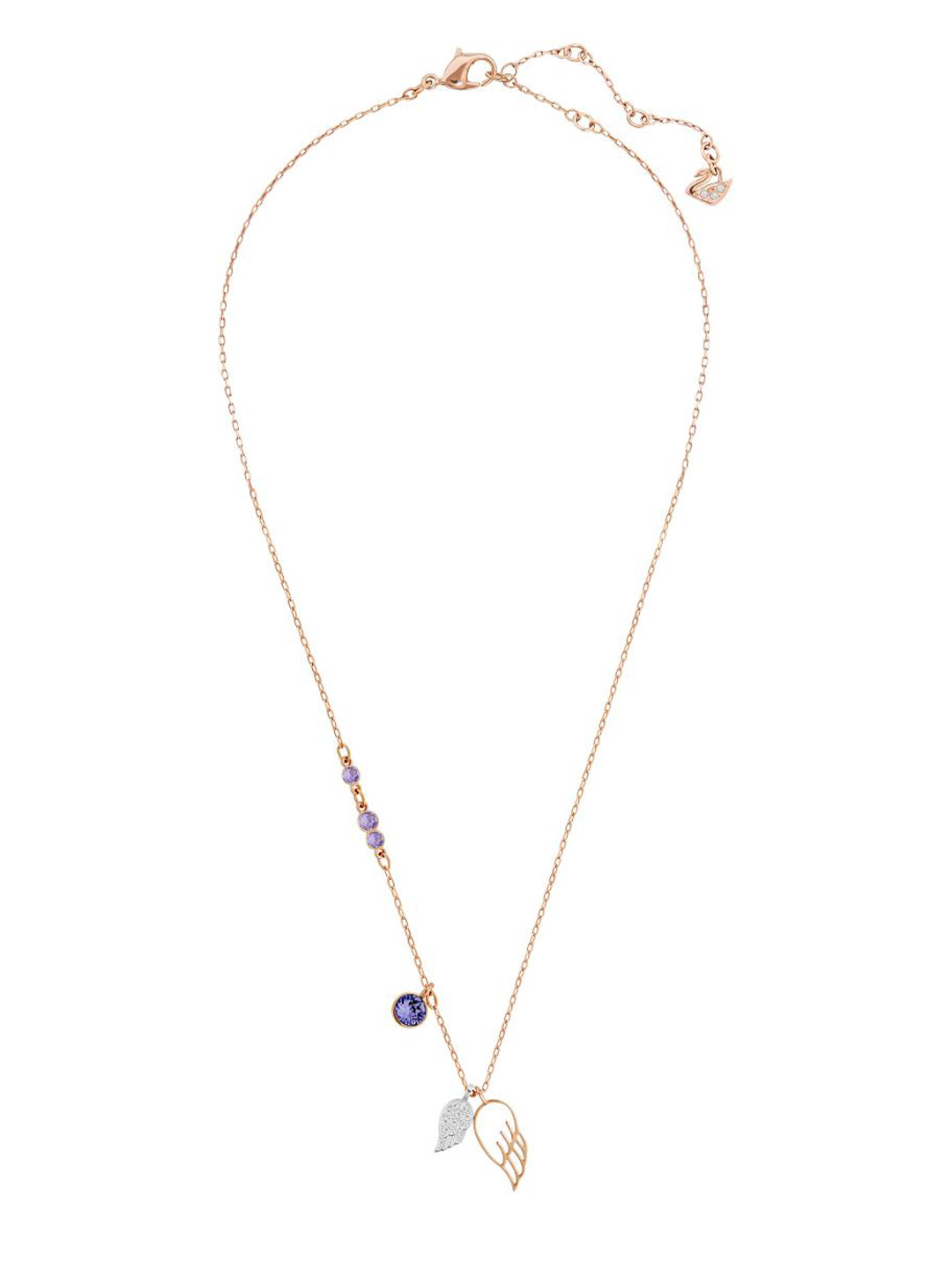 SWAROVSKI Rose Gold-Plated Crystals Studded Symbolica Wing Necklace