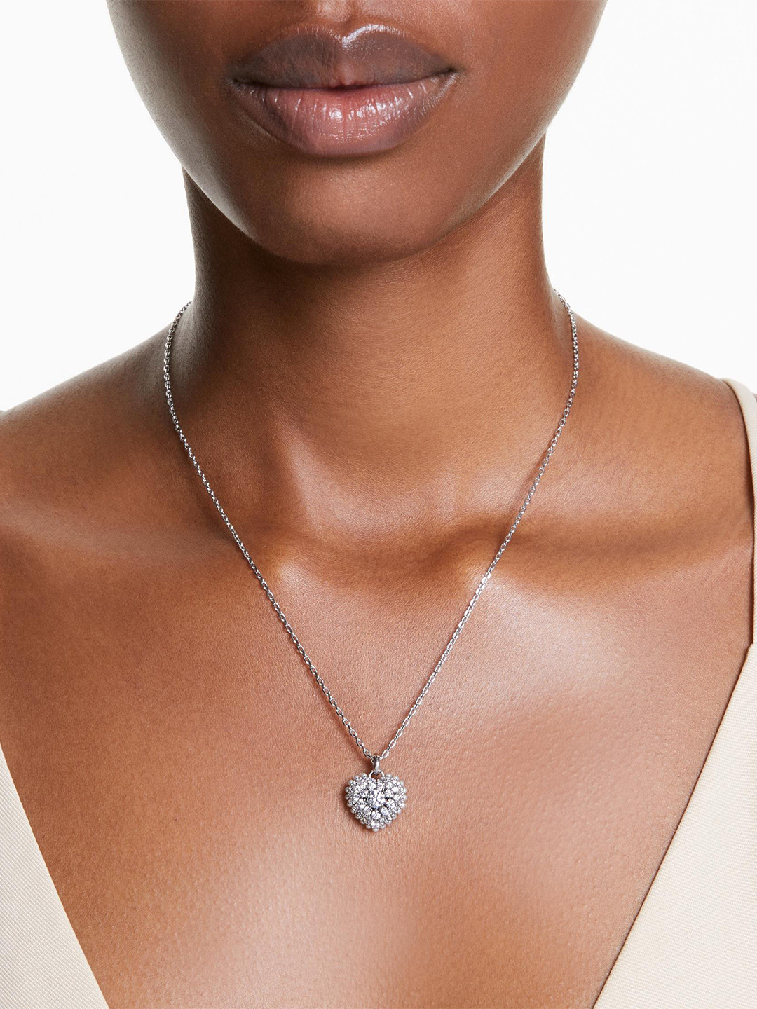 SWAROVSKI Rhodium-Plated Pendant With Chain