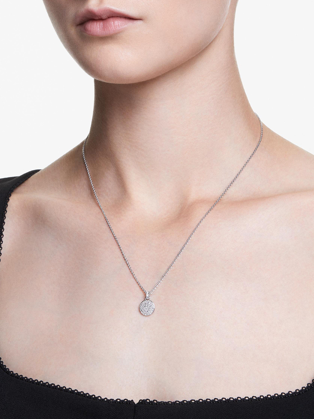 Swarovski White Rhodium Plated Sublima Pendant