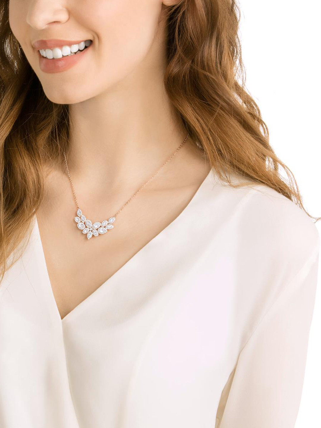 SWAROVSKI Rose Gold-Plated Crystals Studded Necklace