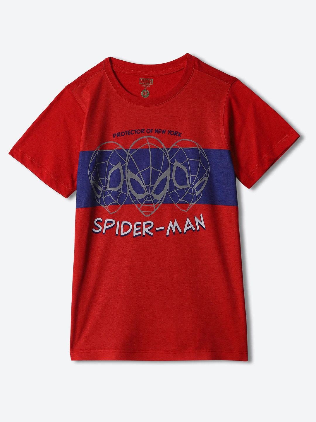YK Disney Boys Spider Man Printed Round Neck T-shirt
