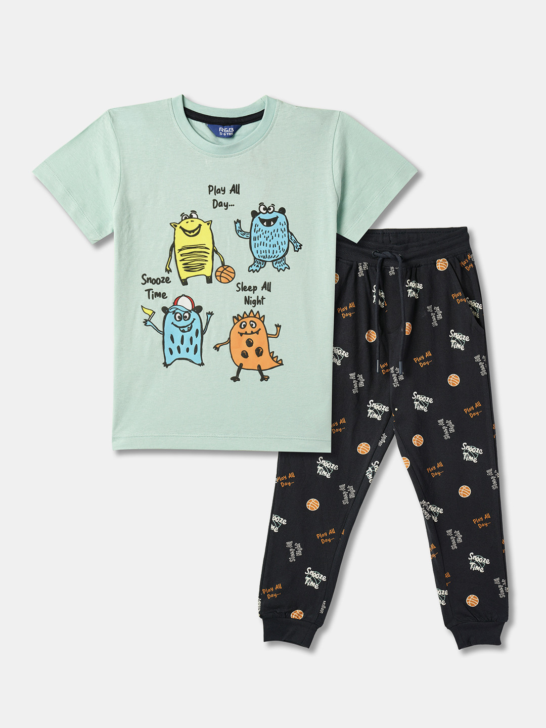 R&B Boys Printed T-shirt with Trouser